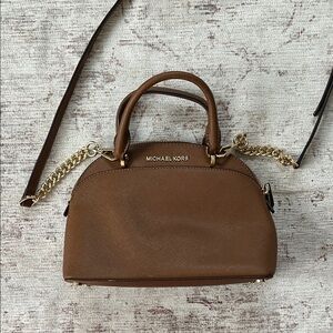 Michael Kors Tan Crossbody Bag with Gold Accents W/ instructions tag